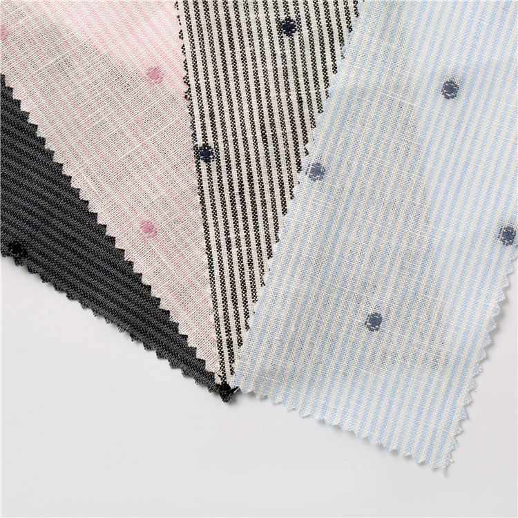 100 Lin Jacquard Tissu